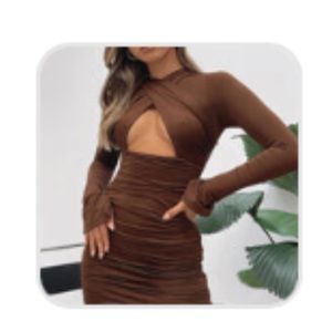 Whitefox Only Desire mini dress in chocolate